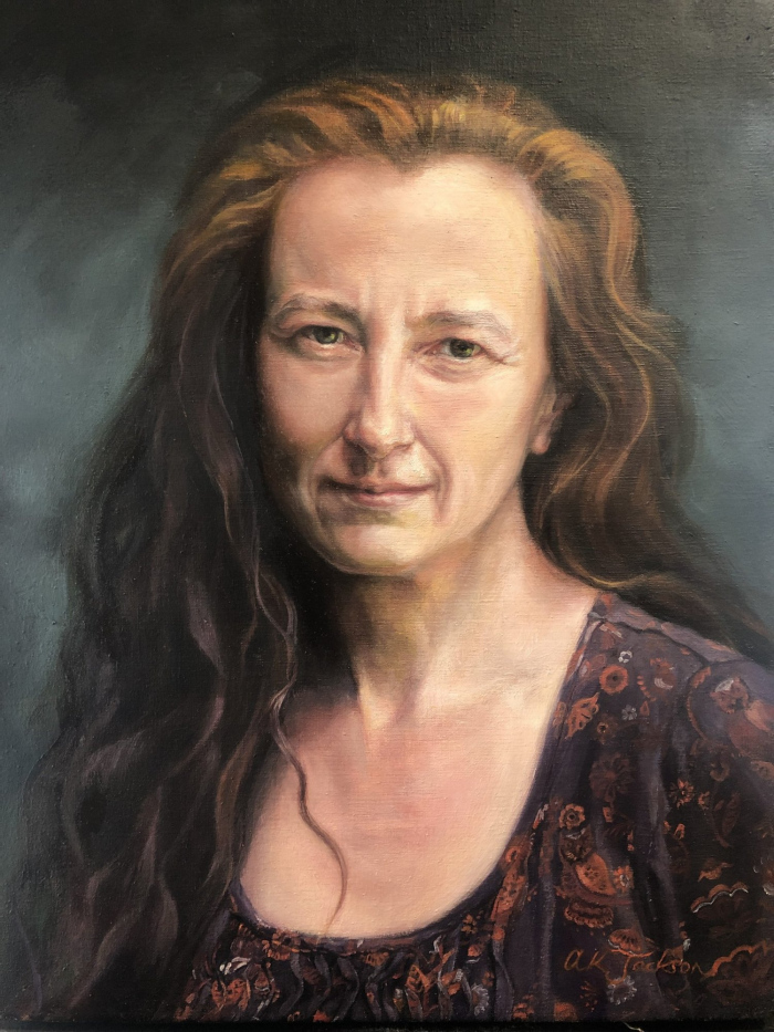 Oil portrait of Susie by  Angela Jackson