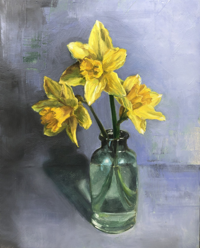 “Three Daffodils” by Angela Jackson