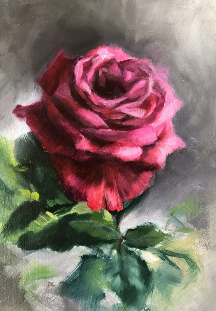 “Blueberry rose” by Angela Jackson